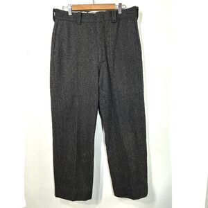 Vintage Woolrich Mens Heavy Plaid Wool Trousers Hunting Camping Pants 34 x 29